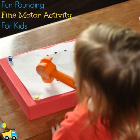 Fun Pounding Fine Motor Activity For Kids Autistic Mama