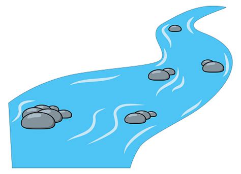 Download 2,900+ royalty free river clipart vector images. Cartoon Brook River Isolated On White Background Stock ...