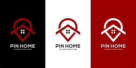 Pin Home Logo Vector Design Stock Vector Illustration Of Navigation
