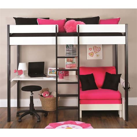 Loft Bed With Couch White Loft Bed Bed For Girls Room
