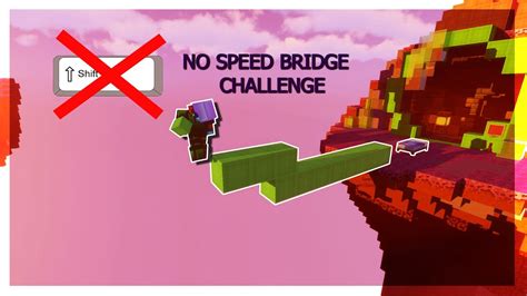 Bedwars But I Cant Speed Bridge Challenge Youtube