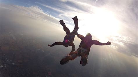 Free Images Sky Jumping Extreme Sport Parachute Skydiving