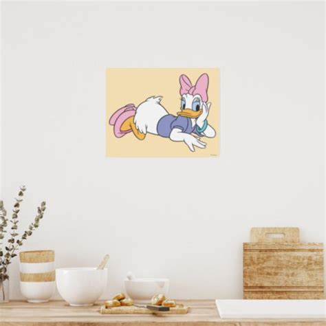 Daisy Duck Laying Down Poster Zazzle