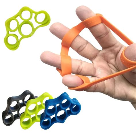 1pcs silicone finger gripper strength trainer resistance band hand grip wrist yoga stretcher