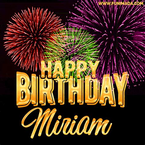 Wishing You A Happy Birthday Miriam Best Fireworks  Animated