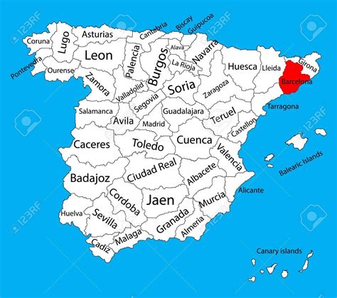 Mapa Da Espanha Barcelona Mapa De Espanha Barcelona Catalunha Espanha
