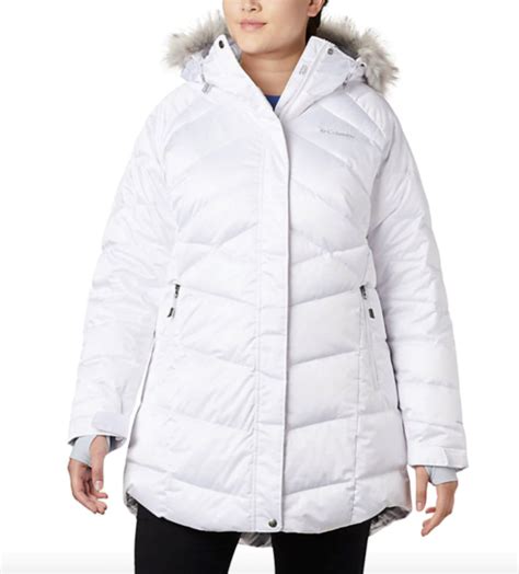 Columbia Womens Plus 1x 3x Lay D Down Ii Mid Jacket Omni Heat White