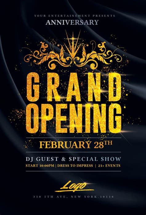 Grand Opening Flyer Template Free 28 Grand Opening Fl