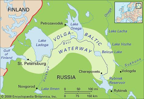 Volga Baltic Waterway Waterway Russia Britannica