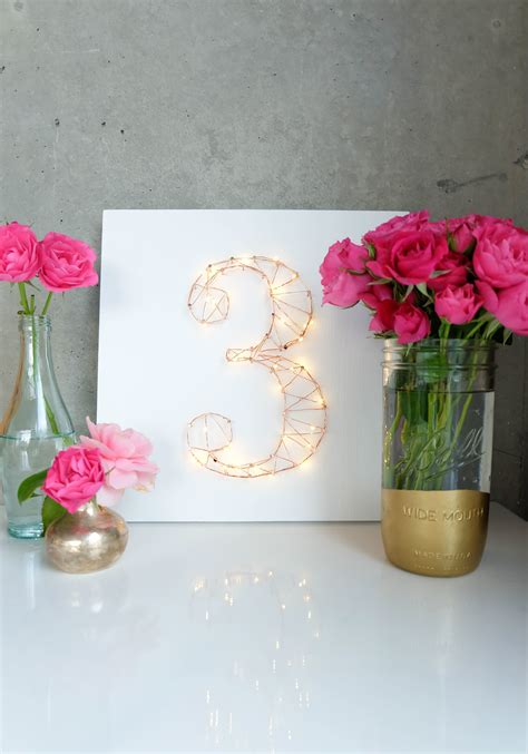 Diy Starry Light Wedding Table Numbers Or Wall Art — Me And Mr Jones