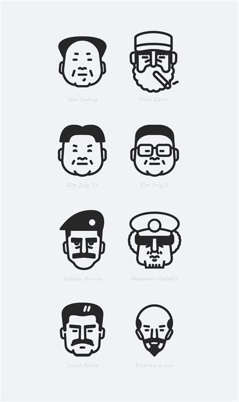 Dictators Icons Personal Project On Behance Illustration