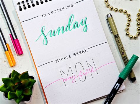 12 Bullet Journal Fonts Anyone Can Do ⋆ Sheena Of The Journal Bullet