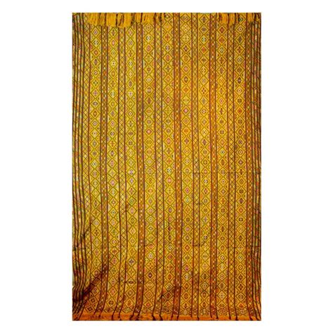 Bhutanese Silk Woven Kira Textile Multicolor On Yellow For Sale At 1stdibs