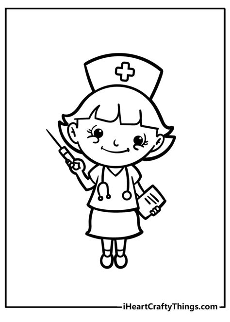nurse coloring pages 100 free printables