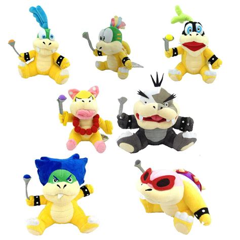 Buy Primetoyc Koopa 7 Pieces Complete Set Soft Plush Toy Mario Bowser Super Koopalings Larry