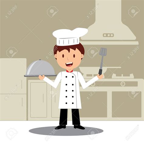 🔥 Download Cute Cartoon Of Little Chef Cooking At Kitchen Royalty Svg