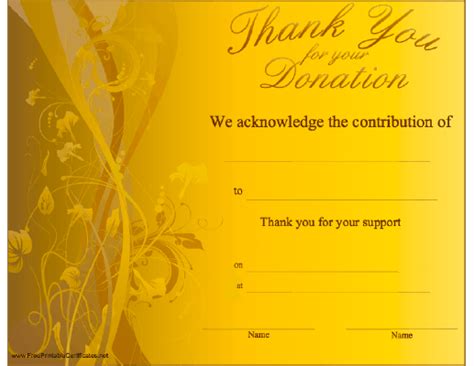 5 donation thank you letter best practices. Donation Certificate Printable Certificate