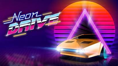 Retro Synthwave Neon Games Drive Racing Wallpapers