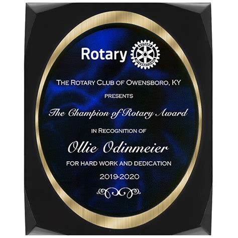 Rotary Award Rotary Club Supplies Russell Hampton Company