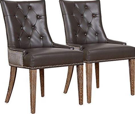 Uptown Gray Bonded Leather Dining Chair Set Of 2 Click Image To