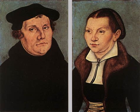 Portraits Of Martin Luther And Catherine Bore By Cranach Lucas The Elder