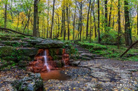The Yellow Springs Glen Helen Nature Preserve During A Fall Evening