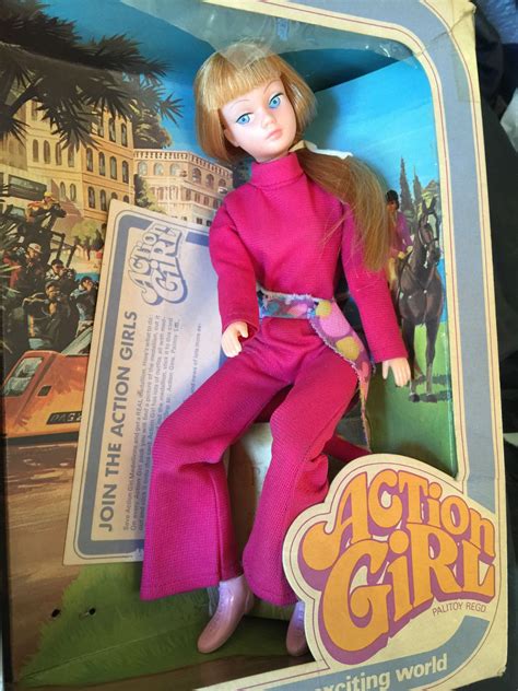 Vintage 1970s Action Girl Doll From Palitoy Still Boxed With Club Card