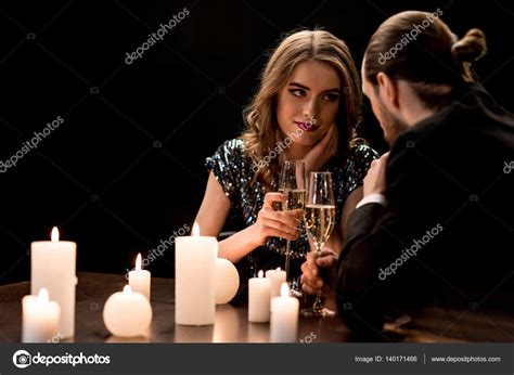 Couple Drinking Champagne Stock Photo By Tarasmalyarevich