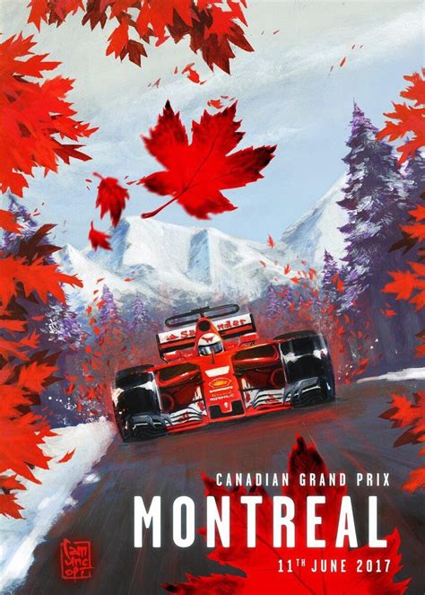 Ferrari Poster For The Canadian Grand Prix Rdesign