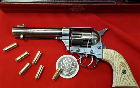 Kosler Colt 45 Western Frontier Revolver Antique White Grips And Grey