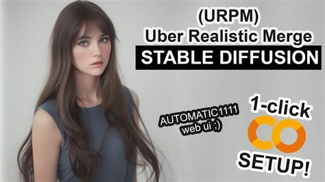Uber Realistic Merge URPM Stable Diffusion 1 CLICK Google Colab