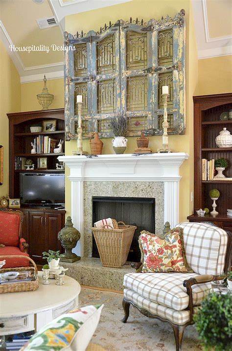 60 beautiful eclectic fireplace decor (27) | Eclectic fireplace, Country fireplace, Eclectic ...