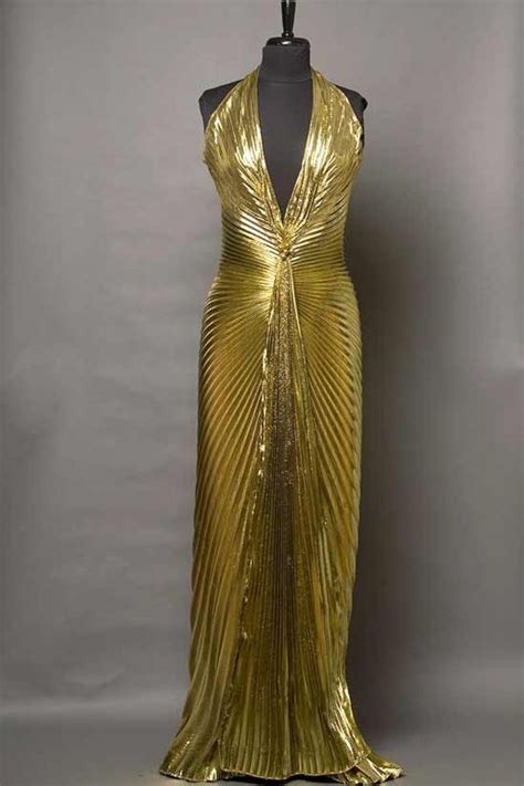 Travilla Gold Lame Dress Worn By Marilyn To The Photoplay Awards In