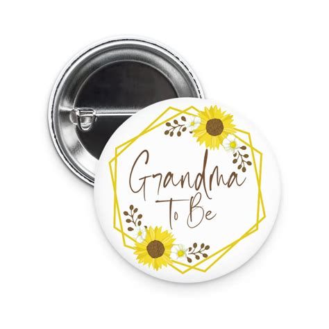 Grandma To Be Pins Button Pin Baby Shower Favor Etsy
