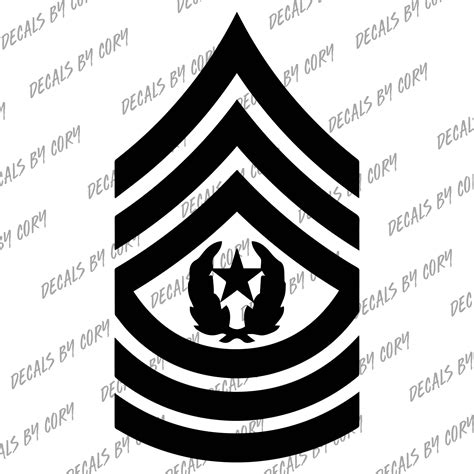 Us Army Command Sergeant Major Csm E 9 E9 Rank Decal United Etsy