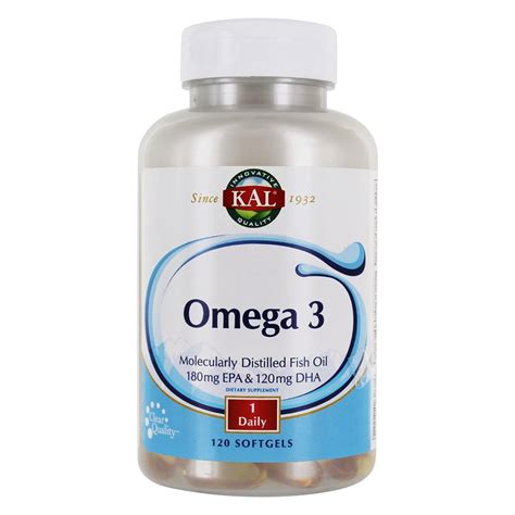 Kal Omega 3 Dietary Supplement 120 Ea