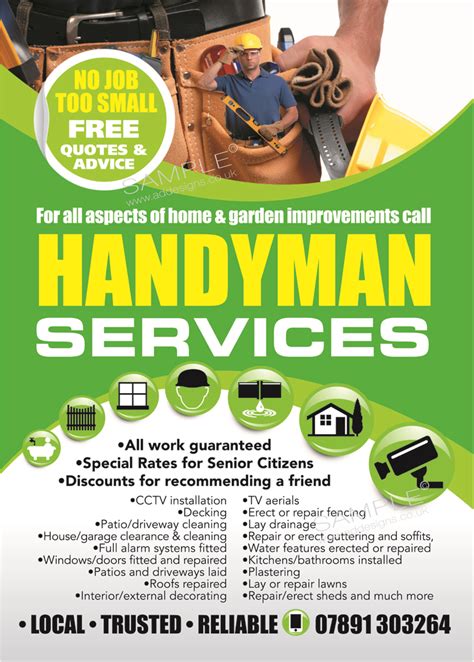 Handyman Services 17 Flyer Designs For A Business In United Kingdom