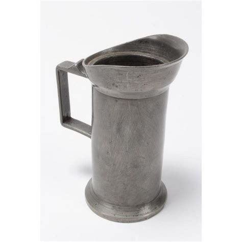 Pewter Jug With Angled Handle 12 Cm Height Pewter Metalware