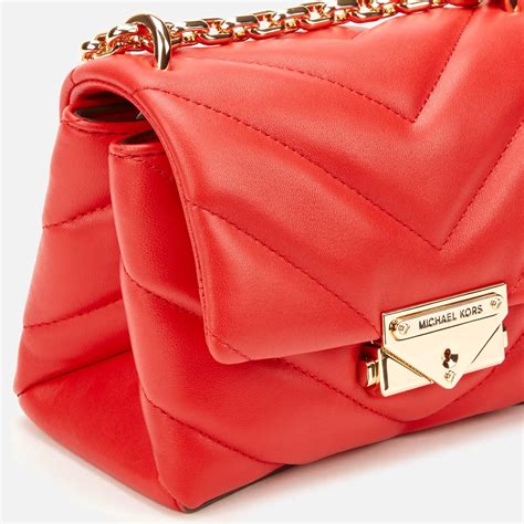 MICHAEL Michael Kors Cece Extra Small Chain Cross Body Bag in Red - Lyst
