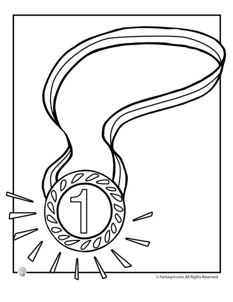 1 Gold Medal Coloring Page Woo Jr Kids Activities Childrens
