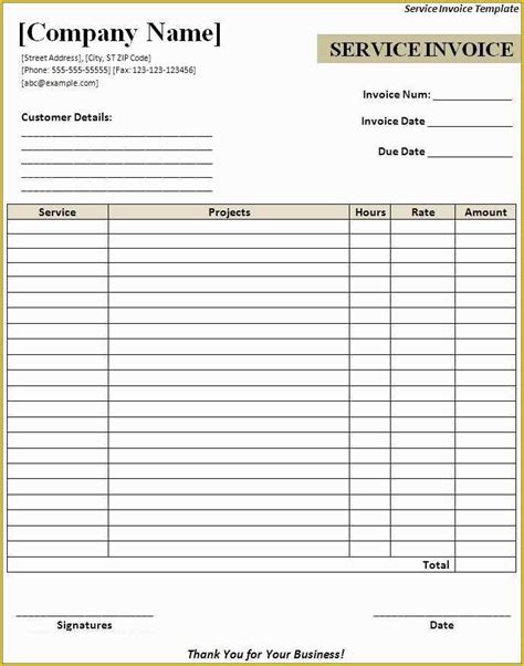 Invoice Template For Electrical Work