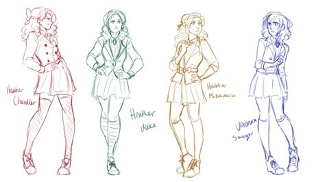 Sketch Of The Heathers Heathers Fan Art Heathers The Musical
