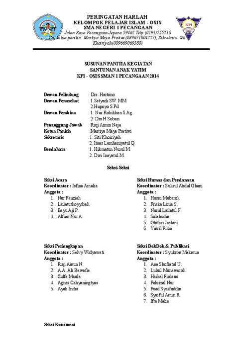 Susunan Acara Santunan Anak Yatim – Beinyu.com