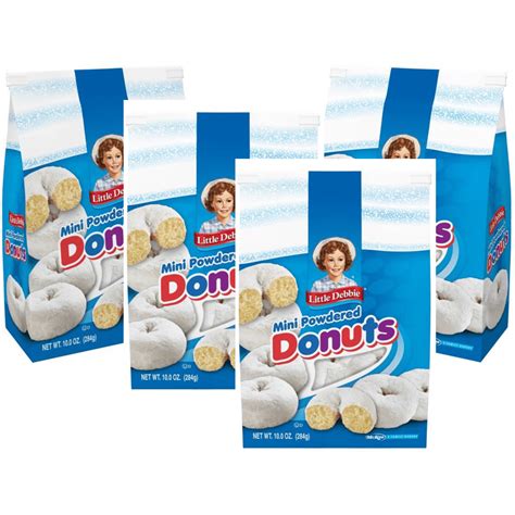 Little Debbie Powdered Mini Donuts 4 Bags