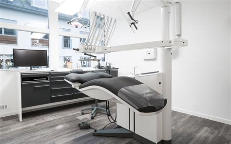 A Modern Dental Room With Black And White Accents