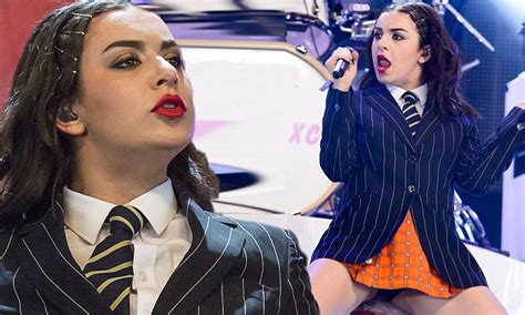 Charli Xcx Flashes Her Underwear At Glastonbury In Naughty Schoolgirl
