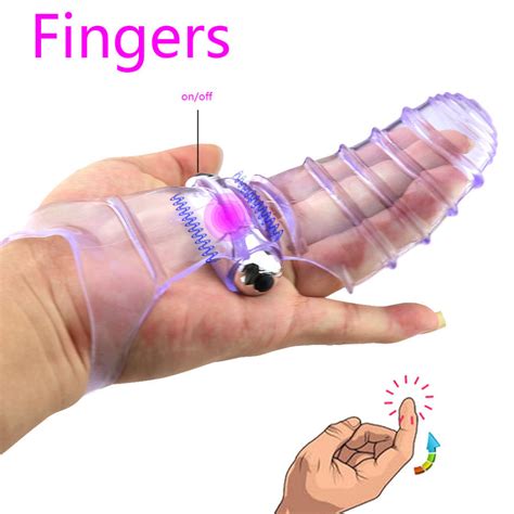 Silicone Wand Vibrator Mini Vibrating Finger Sleeve Massager Pouch Stimulation