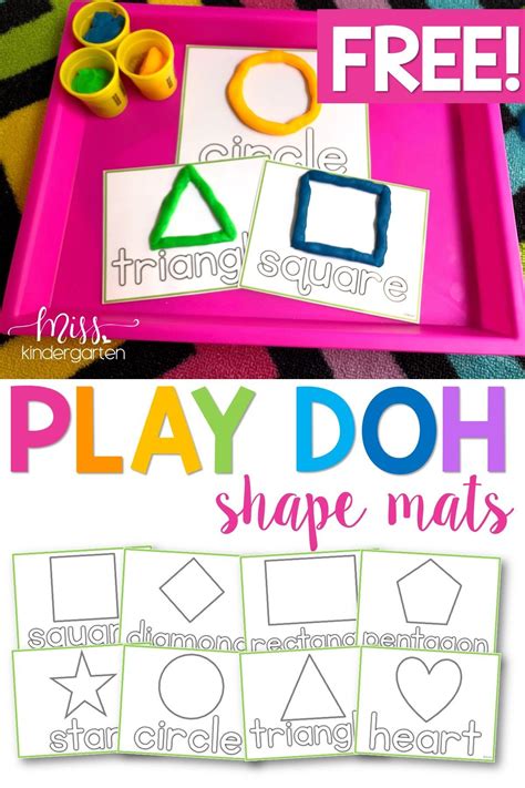 Free Printable Playdough Mats Shapes