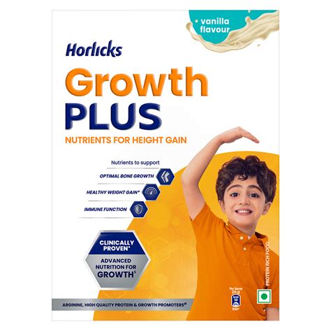 Horlicks Growth Plus Vanilla Flavour Nutrition Drink Powder 400 Gm