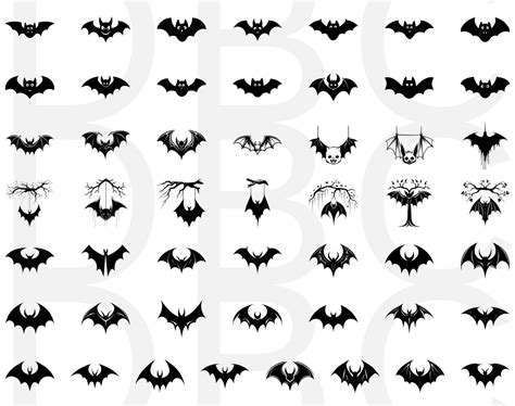 Halloween Bat Svg Bundle Bat Png Bundle Bat Clipart Halloween Bat Svg